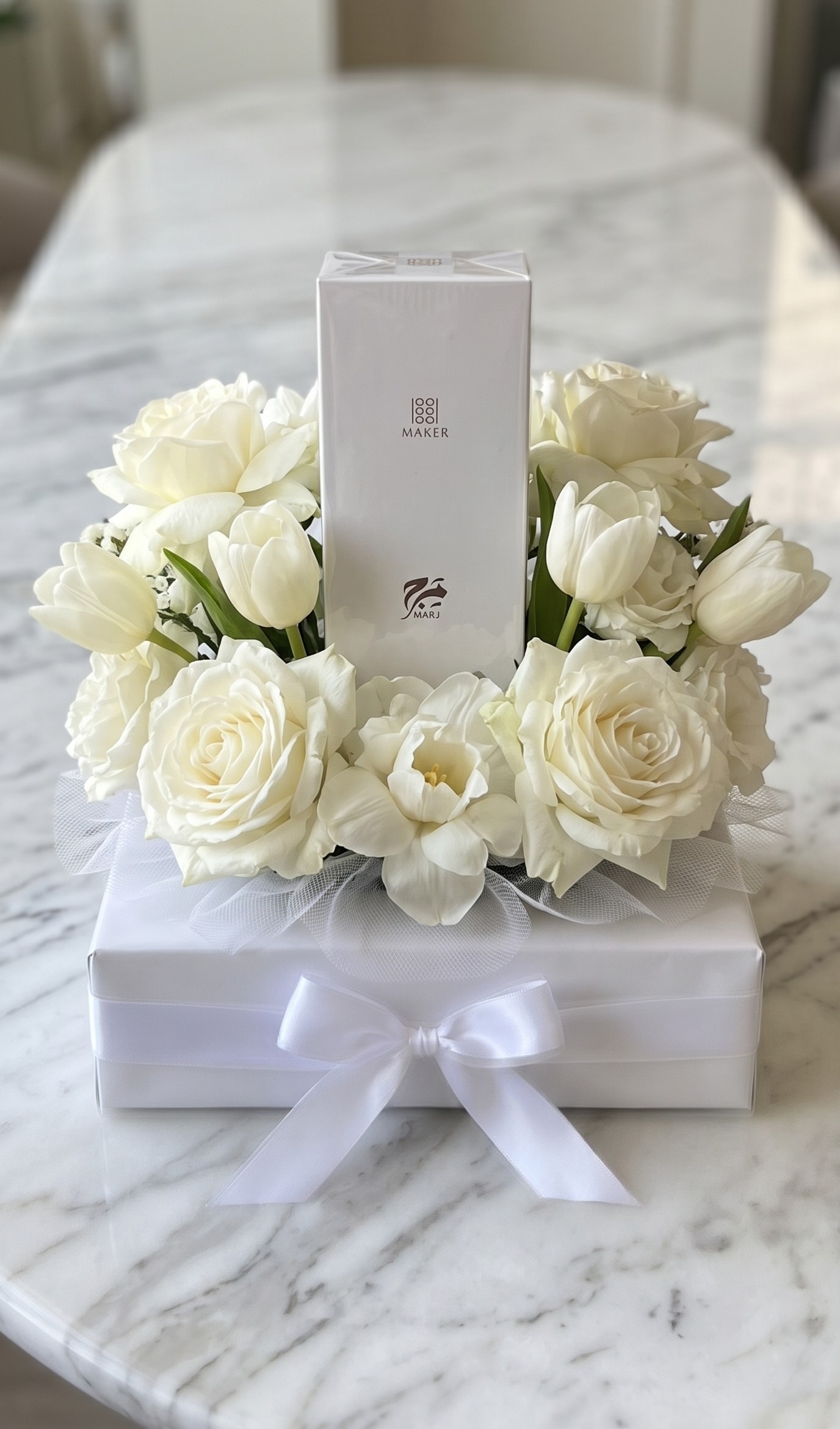 تنسيق عطر جمال أبيض لعيد الميلاد