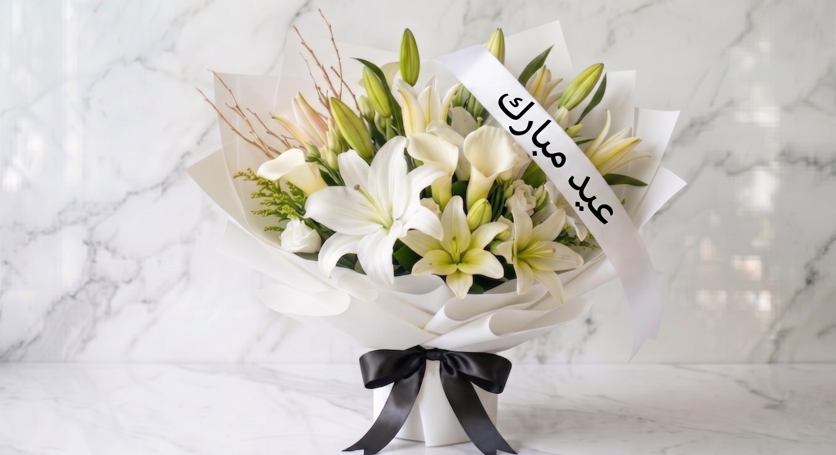 باقة زنبق خاصة عيد مبارك