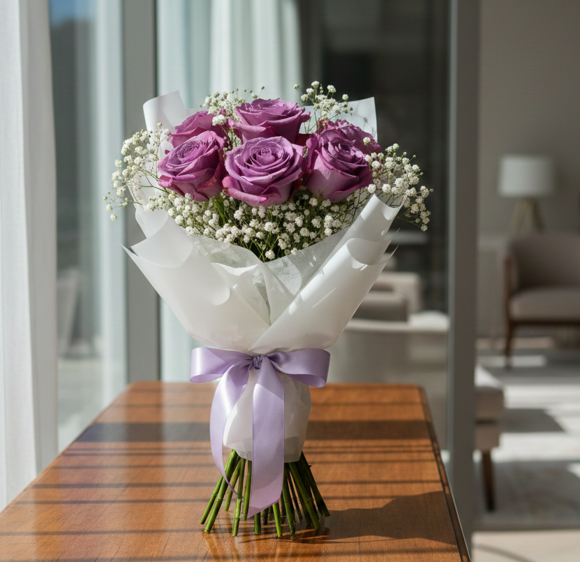 باقة بنفسجية صغيرة خاصة بالعيد رقم 13