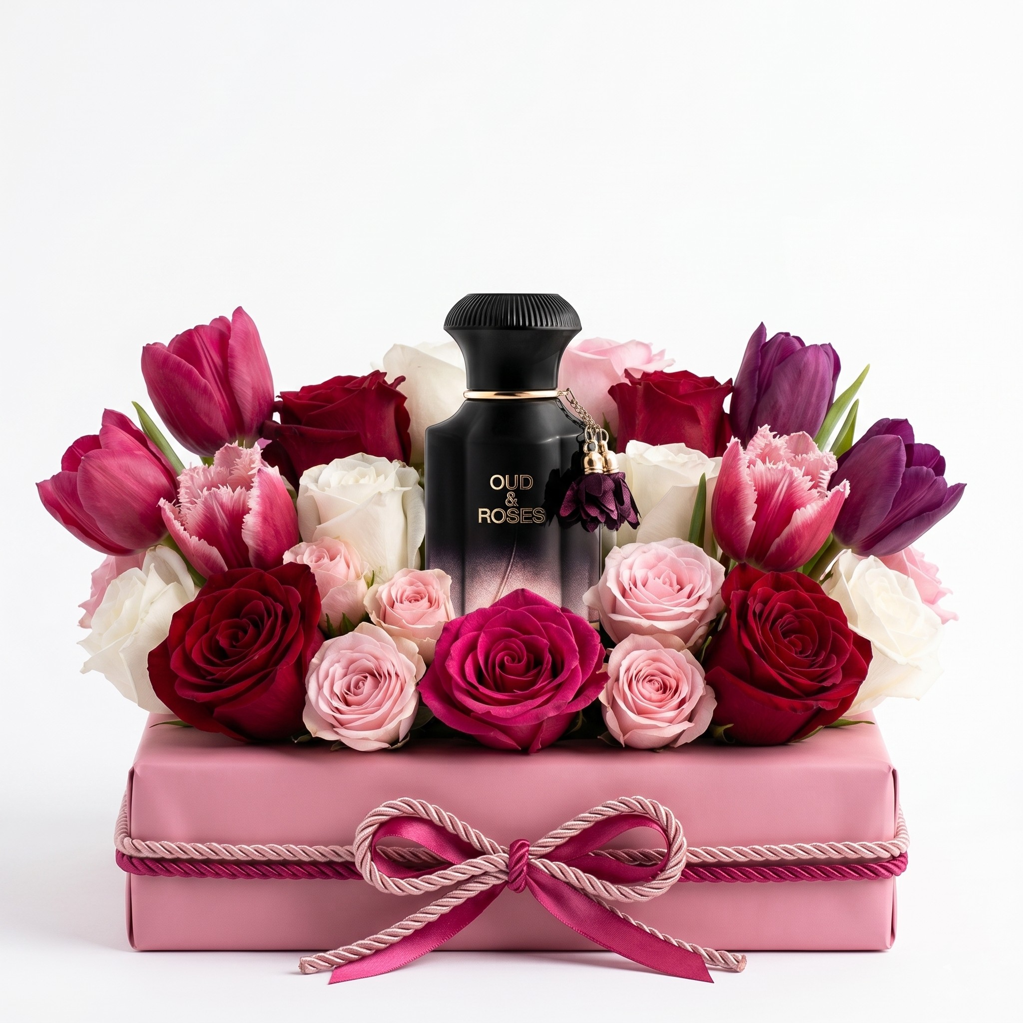 عطر فاخر مع تنسيق زهور مميز
